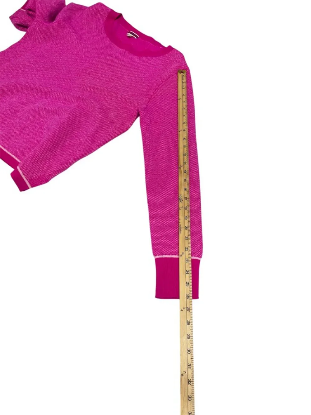 J. Crew 100% Cashmere Limited Edition Pink Birds Eye Stitch Sweater Women's L